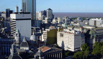 Vista panorámica del centro de Buenos Aires desde la torre de la Legislatura de la Ciudad