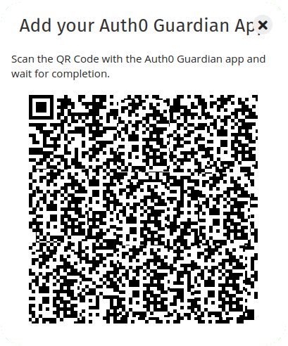 Auth0 Guardian App QR Code example
